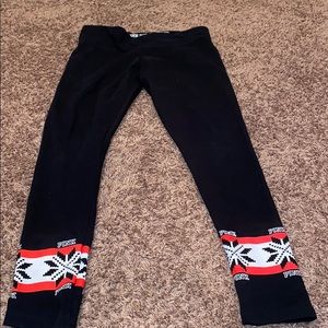 Pink christmas leggings